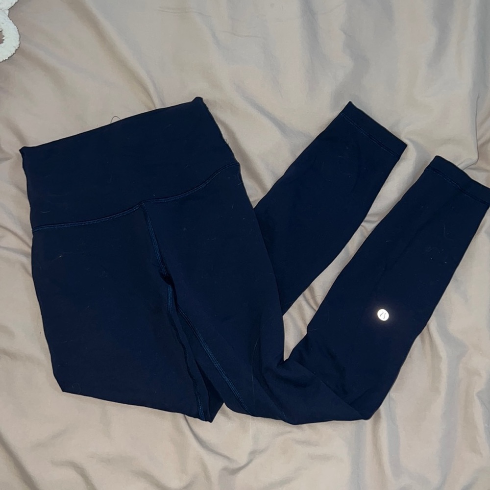 lululemon navy blue wunder train leggings